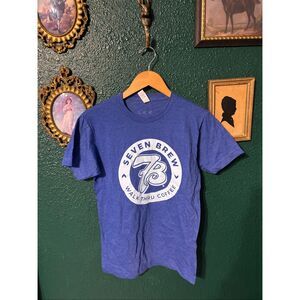 7 Brew Blue T-Shirt Sz Small
